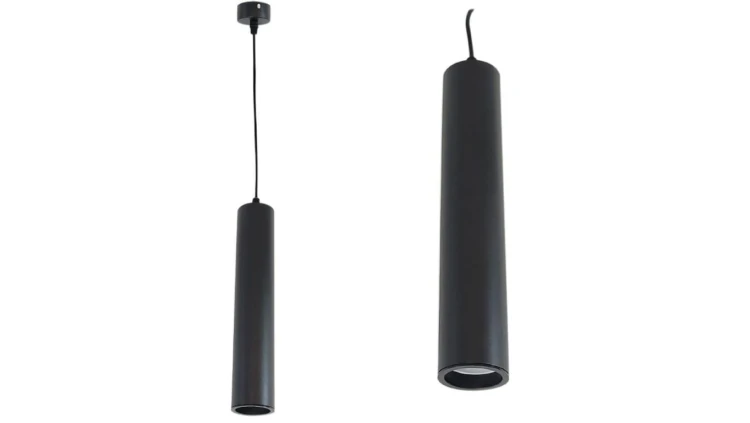 Lampa Wisząca GU10 Czarna 30cm