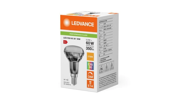 Żarówka LED R50 E14 5.9W = 60W 350lm 2700K Ciepła Biała FILAMENT ŚCIEMNIALNA LEDVANCE