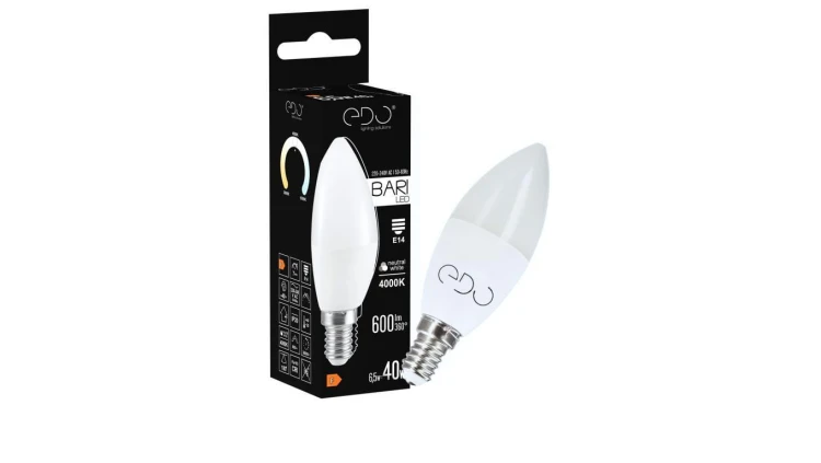 Żarówka BARI LED 6,5W NW świeczka, E14, 4000K, 600lm, 220-240V EDO777663 EDO