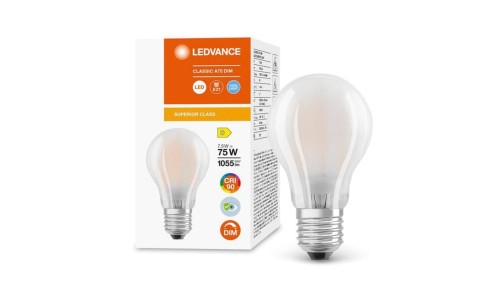 Żarówka LED E27 A60 7,5W = 75W 1055lm 4000K Neutralna 300 CRI90 Filament Mleczna Ściemnialna LEDVANCE Superior