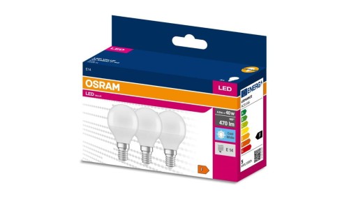 3PAK Żarówka LED E14 P45 4,9W = 40W 470lm 4000K Neutralna 200 OSRAM VALUE