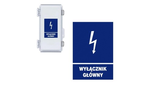 Trytyt Tablica samoprzylepna 74x105 WYŁĄCZNIK GŁÓWNY NI3-WG