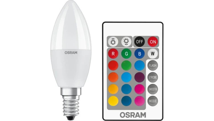 Żarówka LED E14 P45 5,5W = 40W 470lm RGBW OSRAM Star PILOT Ściemnialna