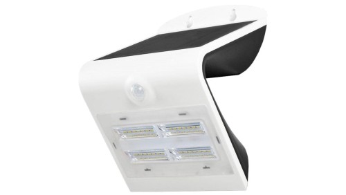 Lampa ścienna, elewacyjna solarna LED 3W 400lm 3000-4000K IP44 biały barwa WW lub NW biała ciepła lub neutralna V-TAC VT-768