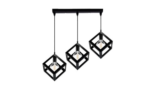 Lampa Wisząca Sufitowa TALUS Geometryczna Zwis Kostka do LED 3x E27 LUMILED