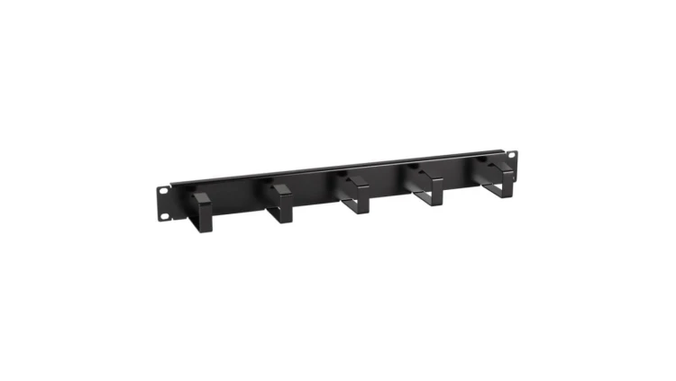 organizer kabli do szaf Rack 19 1U 5 uchwytów, metal czarny