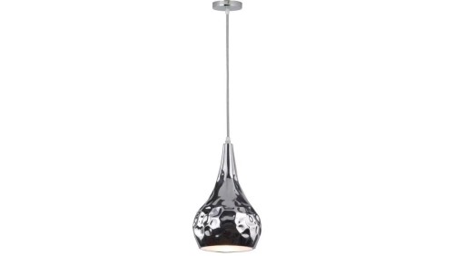 Lampa dekoracyjna wisząca chromowany klosz z przetłoczeniami fi:180mm dł:1000mm E27 max 60W IP20 V-TAC VT-8180-CH