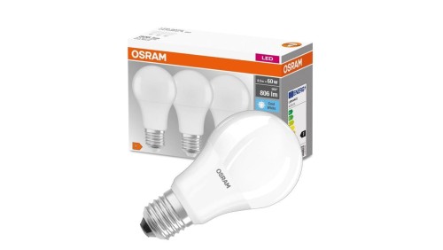 3PAK Żarówka LED E27 A60 8,5W = 60W 806lm 4000K Neutralna 300 OSRAM