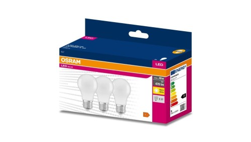 3PAK Żarówka LED E27 A60 4,9W = 40W 470lm 3000K Ciepła 200 OSRAM VALUE