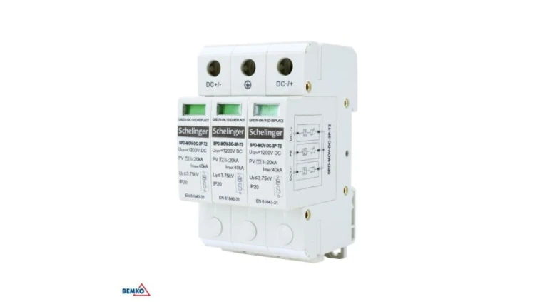 OGRANICZNIK PRZEPIĘĆ 2P DC 1000V KLASY T2 SCHELINGER A53-SPD-MOV-DC-2P-T2