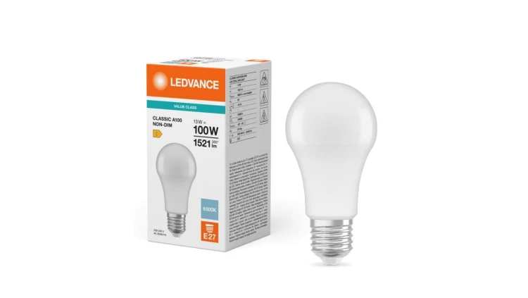Żarówka LED A60 E27 13W = 100W 1521lm 6500K Zimna Biała LEDVANCE