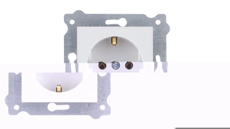 Gniazdo z uziemieniem Schuko 2P+E 250V 16A Biały 237/01 EXEN