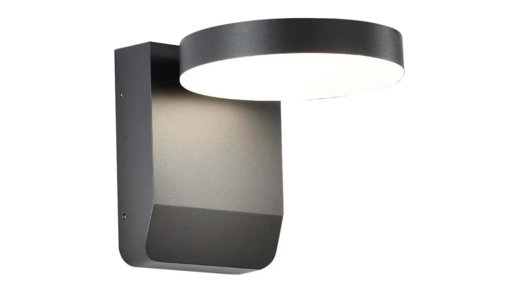 Lampa ścienna okrągła, kinkiet 350st LED 17W 2480lm 3000K czarny barwa WW biała ciepła IP65 V-TAC VT-11020-RD-B