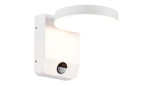 Lampa ścienna okrągła, kinkiet 350st LED 17W 2520lm 4000K biały z czujnikiem ruchu barwa NW biała neutralna IP65 V-TAC VT-11020S