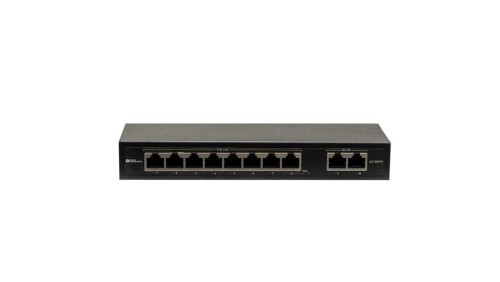 Switch pasywny 8x PoE 10/100 Mbps 802.3af/at + 2x Uplink 10/100 Mbps, bez zasilacza