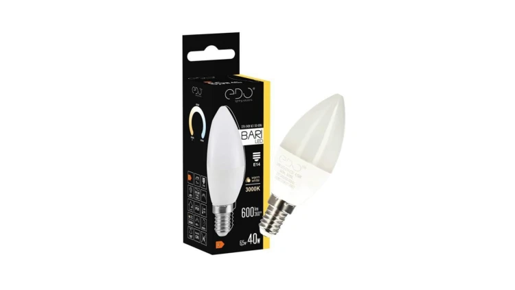 Żarówka BARI LED 6,5W WW świeczka, E14, 3000K, 600lm, 220-240V EDO777662 EDO