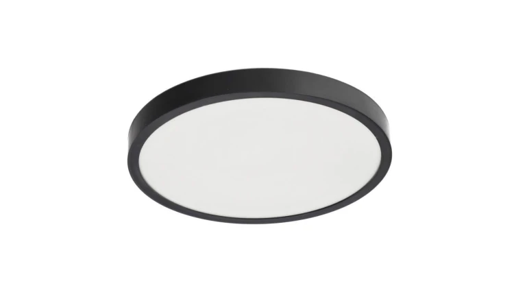 Plafon LED PERETI 18W czarny pierścień 29,5cm, 3000K barwa ciepła, 1800lm, IP44, 220-240V EDO777611 EDO