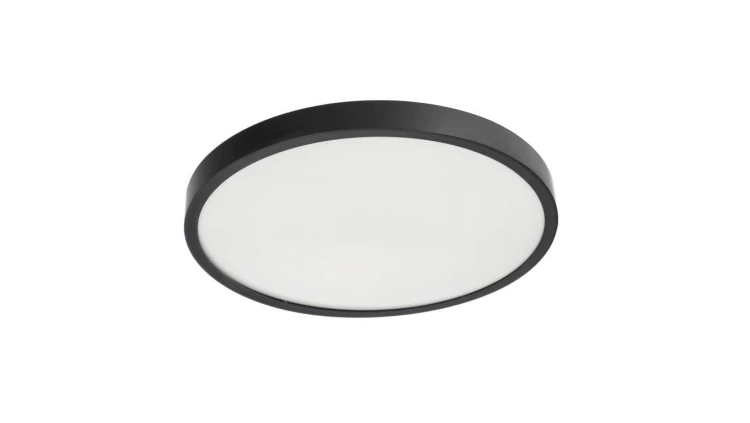 Plafon LED PERETI 24W czarny pierścień 35cm, 3000K barwa ciepła, 2400lm, IP44, 220-240V EDO777616 EDO Solutions