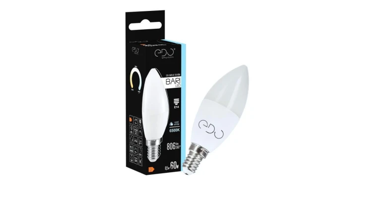 Żarówka BARI LED 8,5W CW świeczka, E14, 6500K, 806lm, 220-240V EDO777667 EDO