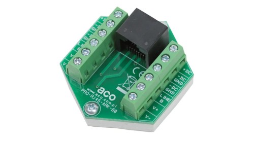 Adapter RJ45 na ARK do systemu PRO, umożliwia przejście ze złącza RJ45 na złącza śrubowe ARK (pojedyncze żyły) PRO-RJ45-ARK-60