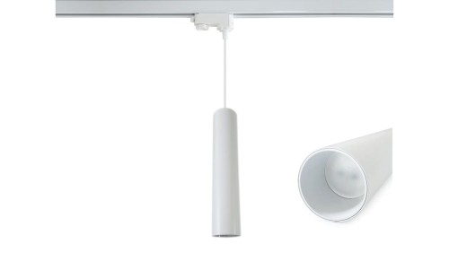Lampa Szynowa Wisząca 30cm na GU10 Biała Trójfazowa