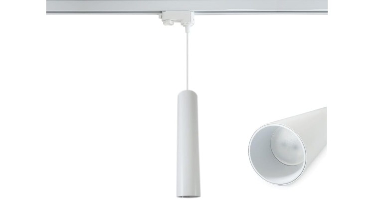 Lampa Szynowa Wisząca 30cm na GU10 Biała Trójfazowa