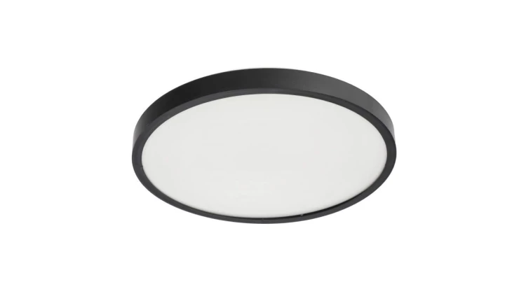 Plafon LED PERETI 24W czarny pierścień 35cm, 4000K barwa neutralna, 2400lm, IP44, 220-240V EDO777614 EDO Solutions
