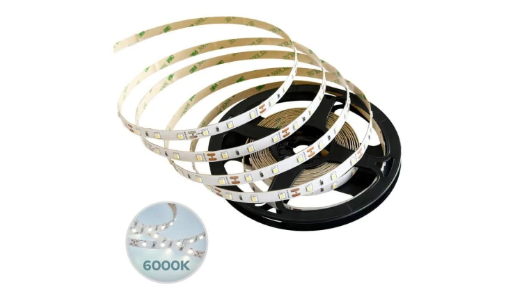 Taśma NASTRO Grande LED SMD 5W/m CW barwa zimna, DC 12V, 60LED/m, CRI90, IP22, 6000K, 50m rolka, EDO777646