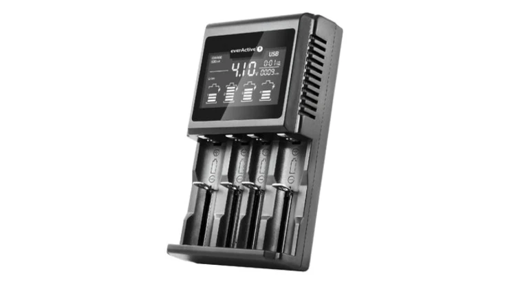 Ładowarka do akumulatorków cylindrycznych Li-ion oraz Ni-MH everActive UC-4000