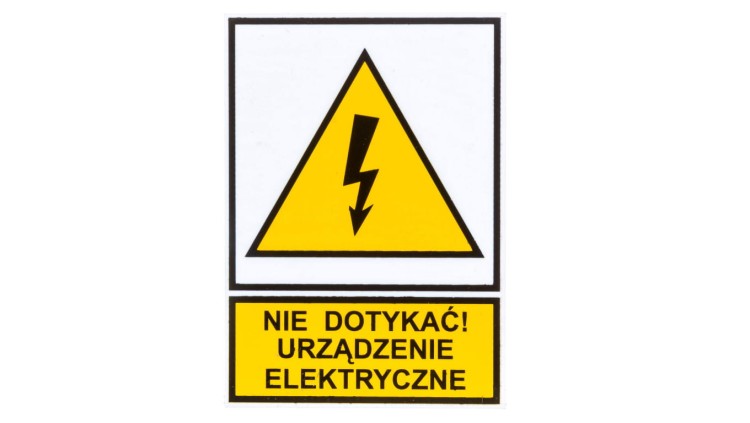 Tabliczka /znak ostrzegawczy/ TZO 52X74P N.D.U.E. E04TZ-01012110100 /10szt./
