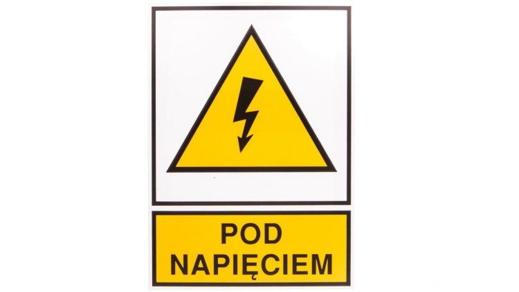 Tabliczka /znak ostrzegawczy/ TZO 105X148P P.NAP. E04TZ-01012130800 /10szt./