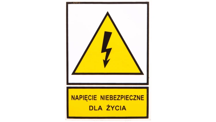 Tabliczka /znak ostrzegawczy/ TZO 52X74S N.N.D.Z. E04TZ-01011110200