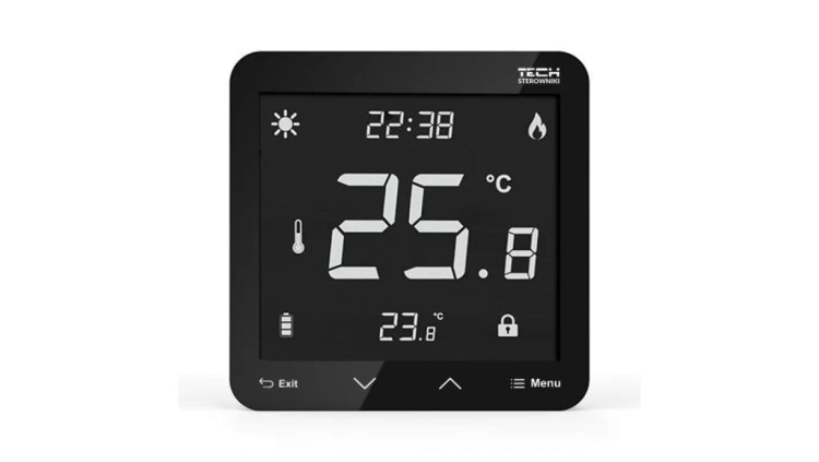 TECH T-3.1 - Regulator pokojowy przewodowy dwustanowy kolor czarny