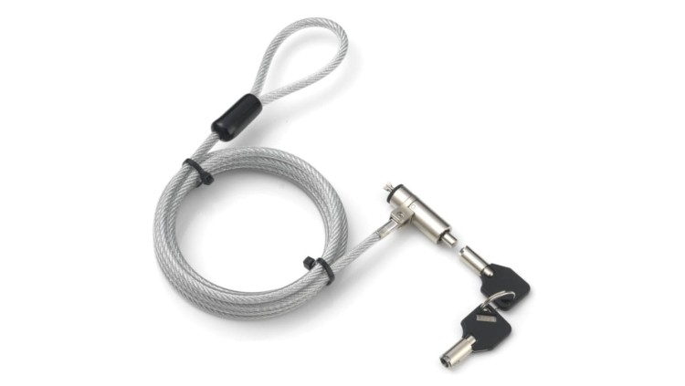 Linka zabezpieczająca do laptopa/notebooka Wedge-Lock na klucz IQ-LOK-13-KT /1,8m/