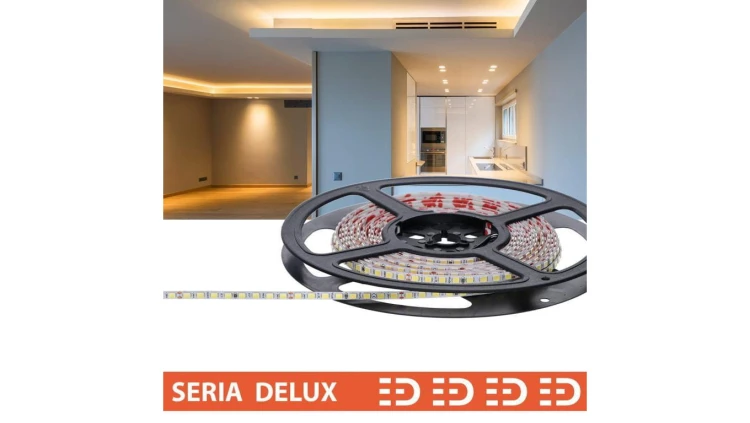 Taśma Delux 24V Slim 4mm 160led 3000K 1100lm SMD2835 (50) PL7Y