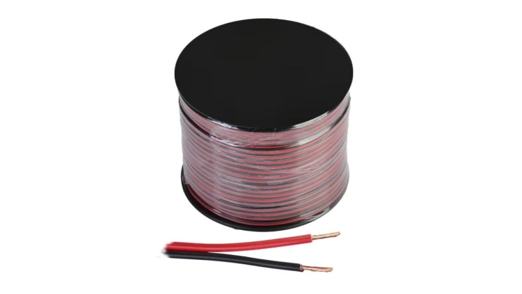 Kabel 2 żyłowy 2x0,5mm2 do taśma led 1m czerwono czarny