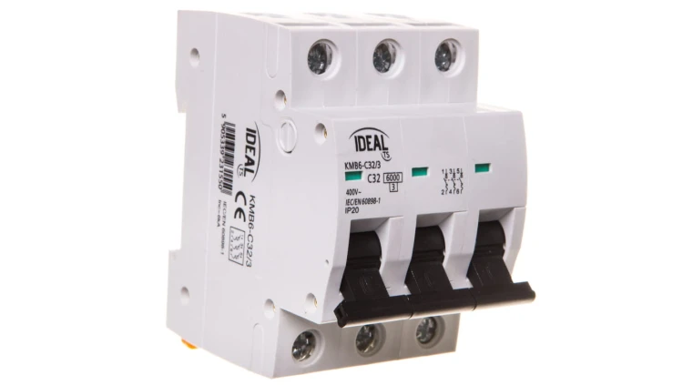Wyłącznik nadprądowy 3P C 32A 6kA AC KMB6-C32/3 VDE 23155