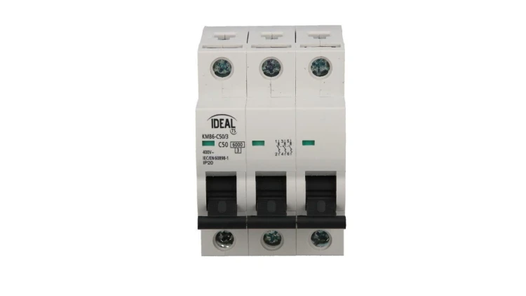 Wyłącznik nadprądowy 3P C 50A 6kA AC KMB6-C50/3 VDE 23169