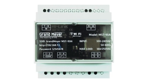 Regulator temperatury jednostrefowy przeciwoblodzeniowy MST-91Ai z Wi-Fi GRAND MEYER