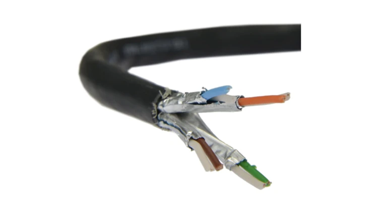 Kabel FTP kat.7 S/FTP 4x2x0,46 linka czarna LSOH Telegärtner /305m/
