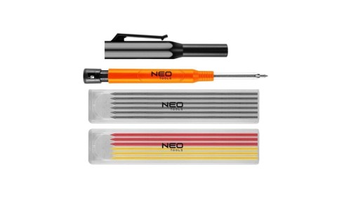 Ołówek budowlany automatyczny z temperówką + 12 wkładów grafitowych NEO 13-816