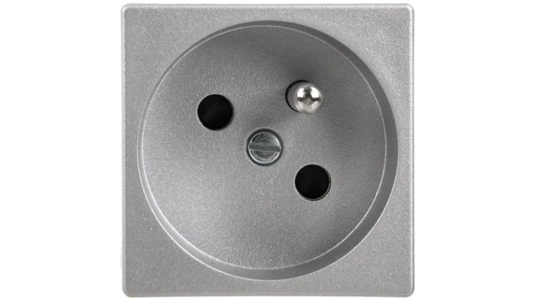 Simon Connect Gniazdo K45 pojeyńcze z/u 16A IP20, szybkozłącza, anodyzowane aluminium K22/8