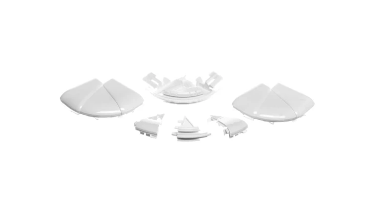 Naroże kanału zewnętrzne regulowane DLP 50x150 /1x przegroda/ 010635