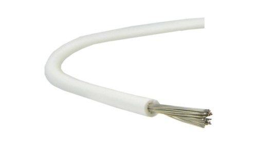 Kabel silikonowy SIF 180C 300/500V 2,5 ciepłoodporny LSOH biały linka TKD /100m/