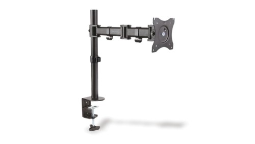 Stojak biurkowy pojedycz z zaciskiem 1xLCD max 27 cali max 8kg uchylno-obrotowy 360st(PIVOT) DA-90361