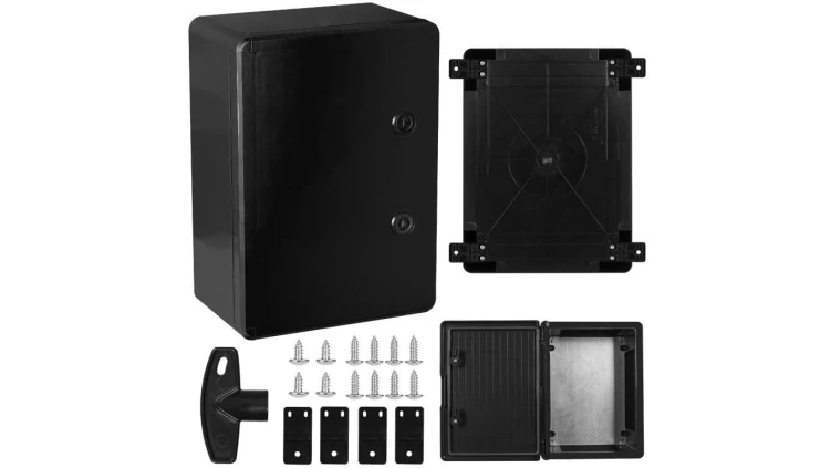 Obudowa plastikowa skrzynka hermetyczna natynkowa ABS 250x350x150mm IP65 czarna NEKU