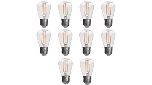 Żarówka LED E27 230V 2W 140lm kula biała ciepła 10 sztuk do girland