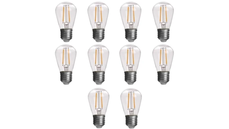 Żarówka LED E27 230V 2W 140lm kula biała ciepła 10 sztuk do girland