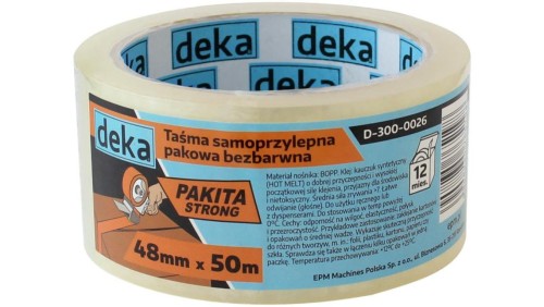 TAŚMA PAKOWA BEZBARWNA STRONG 48MM*50M