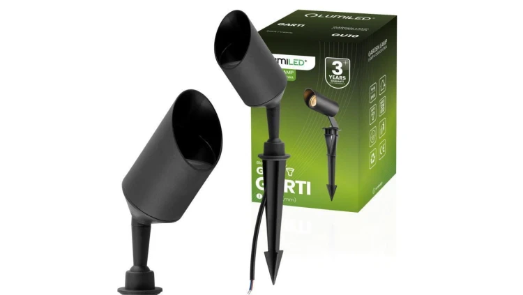Reflektor Ogrodowy Zewnętrzny LED GU10 Wbijany IP65 GARTI Przewód LUMILED